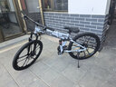 鳳凰（Phoenix）可折疊山地車(chē)自行車(chē)成人男女新款式學(xué)生12到18歲變速越野軟尾單車(chē) 折疊雙避震【密封全軸承】鋁架/十刀輪肖白 26寸-30速【身高158-188cm】 曬單實(shí)拍圖