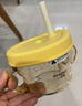 小雅象吸管杯兒童喝奶學(xué)飲刻度手柄鴨嘴杯防摔米糊杯嬰兒寶寶牛奶杯水杯 曬單實(shí)拍圖