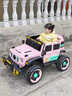 萌娃寶貝（PRETTY BABY）兒童電動(dòng)越野車(chē)可坐大人寶寶遙控汽車(chē)男女小孩四輪嬰幼充電玩具車(chē) 至尊粉色：四驅鐵齒電機+超威15A皮座+發(fā)光軟輪+全功能 曬單實(shí)拍圖