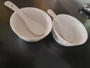 高顏值家用銀杏時(shí)光米飯碗大面碗陶瓷餐具家用新骨瓷陶瓷碗 銀杏時(shí)光 4.5英寸2碗2白勺 曬單實(shí)拍圖