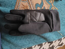 拓路者戶(hù)外徒步抓絨手套滑雪防風(fēng)保暖全觸屏防滑羊皮拼接登山手套男 黑色 M 曬單實(shí)拍圖