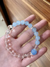 素聚冰種海藍寶白水晶手鏈手串簡(jiǎn)約貔貅轉運珠情侶學(xué)生手飾飾品玉鐲 海藍寶白水晶手串8MM 曬單實(shí)拍圖