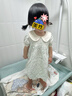 OAK FAMILY夏季新品女童短袖連衣裙法式泡泡袖全棉府綢寶寶裙子 鈴蘭月光 100 cm 曬單實(shí)拍圖