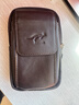 袋鼠品牌女神節牛皮手機腰包穿皮帶專(zhuān)用男士工地干活手機皮套可放煙 772升級款雙層棕色牛皮 曬單實(shí)拍圖