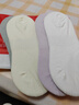 貓人女士襪子女100%純棉抗菌防臭吸汗防滑隱形襪百搭休閑短襪女5雙裝 曬單實(shí)拍圖