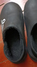 棉拖鞋男冬季加絨保暖皮毛一體包跟棉鞋居家外穿防水情侶包頭拖鞋 黑色 39 曬單實(shí)拍圖