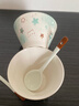 薄巧Kitty小貓卡通餐具ins飯碗家用釉下彩陶瓷甜品碗高顏值 【薄巧Kitty】2碗2勺 曬單實(shí)拍圖