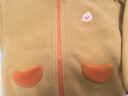 嘟嘟家兒童外套春春款奧利絨男童拉鏈上衣寬松柔軟春裝女童開(kāi)衫可愛(ài)潮流 黃色 100 曬單實(shí)拍圖
