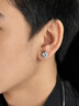 恩久小方糖鋯石耳環(huán)輕奢單只酷帥嘻哈潮高級感痞帥耳飾耳釘男潮防丟 【單只·小號】爆閃耳釘 曬單實(shí)拍圖