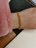 周大福爆閃蕾絲蹦迪珠黃金手鏈女(工費:760計價(jià))EOF1239生日生日禮物 15cm 足金 約9.40g 曬單實(shí)拍圖