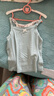 嫚熙（EMXEE）童裝莫代爾背心吊帶兒童短褲女寶套裝女童薄款嬰兒無(wú)袖T恤夏 海鹽藍（上衣） 110 【3-4歲】 曬單實(shí)拍圖