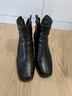 百麗（Belle）氣質(zhì)羊皮時(shí)裝靴女冬季新款商場(chǎng)同款高跟通勤優(yōu)雅短靴3LI44DD5 黑色-薄絨 36 (230mm) 曬單實(shí)拍圖
