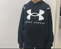 安德瑪（Under Armour）童裝兒童衛衣秋裝休閑男女童連帽加厚上衣大童綜訓服 黑色 150 曬單實(shí)拍圖