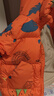 鴨鴨25新款冬裝男童中長(cháng)款羽絨服寶寶小童兒童印花加厚外套 橘色 100 曬單實(shí)拍圖