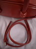 MUVA趙昭儀同款波士頓紅色包包手提包女通勤真皮斜挎包新年情人節禮物 曬單實(shí)拍圖