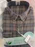 羅蒙磨毛純棉長(cháng)袖襯衫男士2025秋冬季新款時(shí)尚百搭全棉格子襯衣 曬單實(shí)拍圖