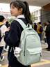回力簡(jiǎn)約書(shū)包女生初中生高顏值小清新高中大容量雙肩包大學(xué)生輕便背包 曬單實(shí)拍圖