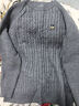 SPAO絞花圓領(lǐng)針織衫男女2025冬季保暖寬松內搭套頭毛衣SPMS25SZ04XY 灰#SP藍帽子熊-貼布繡 L 曬單實(shí)拍圖
