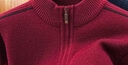 恒源祥男士羊毛衫冬季半高拉鏈領(lǐng)毛衣中老年商務(wù)休閑爸爸裝打底針織衫 曬單實(shí)拍圖