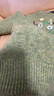 茵曼2025冬季女裝新款萌趣立體刺繡絨感毛衣慵懶長(cháng)袖針織衫 綠色 M 曬單實(shí)拍圖