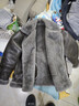 皮爾卡丹（pierre cardin）座山雕外套男皮毛一體羊羔絨夾克冬季加厚保暖棉服羊羔毛抗寒棉襖 銀蘭灰 2XL 145-160斤 曬單實(shí)拍圖