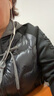 坦博爾輕薄鵝絨羽絨服女棒球領(lǐng)拼接保暖女士羽絨外套TB235280 黑色 165  曬單實(shí)拍圖