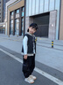 英氏（YEEHOO）【商場(chǎng)同款】馬甲男童假兩件連帽馬甲春夏新款背心外套帥氣 黑牛仔 110 cm 曬單實(shí)拍圖