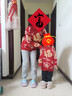 唐獅（TonLion）兒童加厚毛衣國風(fēng)福字上衣冬季馬年男女童喜慶拜年服 紅色 120 曬單實(shí)拍圖