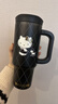 野獸派家居（tbh）杯子Hello Kitty不銹鋼保溫吸管杯大容量水杯禮物 Hello Kitty不銹鋼吸管保溫杯 萎格紋 900ml 含掛飾 曬單實(shí)拍圖