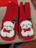 新生嬰幼兒寶寶棉A類(lèi)松口春秋季紅色新年圣誕節學(xué)步防滑地板襪子 雪人 0-1歲 (S) S 0-1歲建議腳長(cháng)9-11CM 曬單實(shí)拍圖