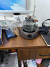 全度玻璃提梁壺家用小型電陶爐煮茶器燒水壺大容量保溫玻璃茶壺 提梁壺（煙灰色）+康米電陶 曬單實(shí)拍圖