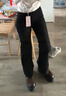 三彩2025冬季新款微喇小黑褲高腰毛邊喇叭褲牛仔長(cháng)褲顯瘦簡(jiǎn)約M 經(jīng)典黑 L 165/72A 曬單實(shí)拍圖