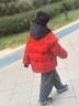 G.duck小黃鴨童裝男童羽絨服加厚冬季2026新年衣服兒童拜年服男寶寶冬裝 紅色 130 建議7~8歲【120-130cm】cm 曬單實(shí)拍圖