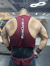 擼鐵狗健身背心男士寬松工字運動(dòng)速干衣無(wú)袖肌肉訓練高彈力吸汗透氣 酒紅色 2XL 曬單實(shí)拍圖