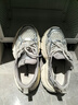 美洋（MEIYANG）銀武士老爹鞋 酷帥炸街網(wǎng)紗拼接圓頭厚底休閑鞋百搭新款女鞋 銀色 39 曬單實(shí)拍圖