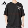 阿迪達斯（adidas）男U VBE TEE 3運動(dòng)休閑訓練透氣短袖T恤 IA6746 黑色 L 曬單實(shí)拍圖