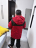巴拉巴拉童裝兒童羽絨服男童女童2025新款春款保暖加厚青少年拜年服紅色潮 曬單實(shí)拍圖