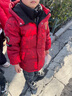 ASK JUNIOR男童羽絨服兒童冬加厚保暖拜年服中大童紅色新年連帽外套 曬單實(shí)拍圖