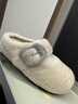 GG-CC【周也同款】洛克甜莊包頭毛毛拖鞋女外穿秋季新款羊毛拖G25Y1924 白色 39 曬單實(shí)拍圖