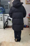 坦博爾羽絨服男女童長(cháng)款連帽泡芙秋冬保暖外套25年新款5530813D 黑色160 曬單實(shí)拍圖