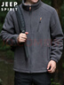 JEEP SPIRIT吉普抓絨衣男士外套秋冬季搖粒絨衛衣加絨加厚保暖外套 深灰 XL 曬單實(shí)拍圖
