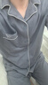海瀾之家睡衣男士睡衣冬季男100%純棉家居服翻領(lǐng)開(kāi)衫睡衣男春秋冬季套裝 深灰色 XL -175/100 曬單實(shí)拍圖