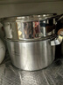 三四鋼湯鍋316L不銹鋼蒸煮一體蒸鍋食品級加厚家用煮鍋帶蒸籠24cm 38332 曬單實(shí)拍圖