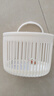 多功能小掛籃手鏈項鏈首飾收納筐飾品收納壁掛式吊籃首飾盒 壁掛式可愛(ài)收納籃-白色 1個(gè)裝 曬單實(shí)拍圖