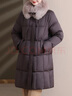 雪夕（XUEXI）媽媽冬裝中長(cháng)款狐貍毛領(lǐng)羽絨服2025新款中老年女裝保暖外套50多歲 曬單實(shí)拍圖