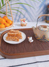 RICH YOUR HOME德國品質(zhì)覆古風(fēng)圓邊竹木質(zhì)咖啡店托盤(pán)甜品盤(pán)家用茶托托盤(pán)干泡盤(pán) 胡桃色大圓邊方盤(pán)-小號(33*22*2) 曬單實(shí)拍圖