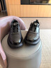 JASONWOOD奢侈品男鞋新款頭層牛皮運動(dòng)鞋男減震旅游鞋真皮厚底防滑休閑鞋 黑色【頭層牛皮】 皮鞋碼 40 (250mm) 曬單實(shí)拍圖