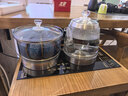 開(kāi)品 全自動(dòng)底部上水感應續水電熱水壺 家用辦公茶具套裝燒水消毒茶臺 可嵌入式玻璃燒水壺茶桌一體 1L 晶耀黑20X37CM 燒水煮杯 桶水款 曬單實(shí)拍圖
