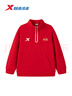 特步【商場(chǎng)同款】?jì)和最^衛衣冬季男童中大童親膚溫暖半開(kāi)襟百搭上衣 寶鉆紅 170 曬單實(shí)拍圖