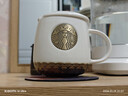 星巴克（Starbucks）杯子陶瓷馬克杯經(jīng)典黑白情侶咖啡水杯帶蓋勺大容量家用禮物盒裝 白色單杯+金色勺子+瓷蓋 曬單實(shí)拍圖